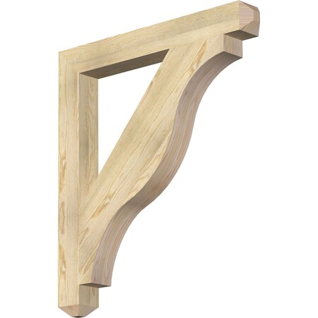 Ekena Millwork Funston Craftsman Rough Sawn Bracket, Douglas Fir, 4"W x 34"D x 38"H BKT04X34X38FST04RDF